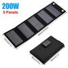 5V 100W/200W/300W USB Foldable Solar Panel Portable Flexible Small Waterproof Folding Solar Panels Cells For Mobile Phone Battery Charger Black