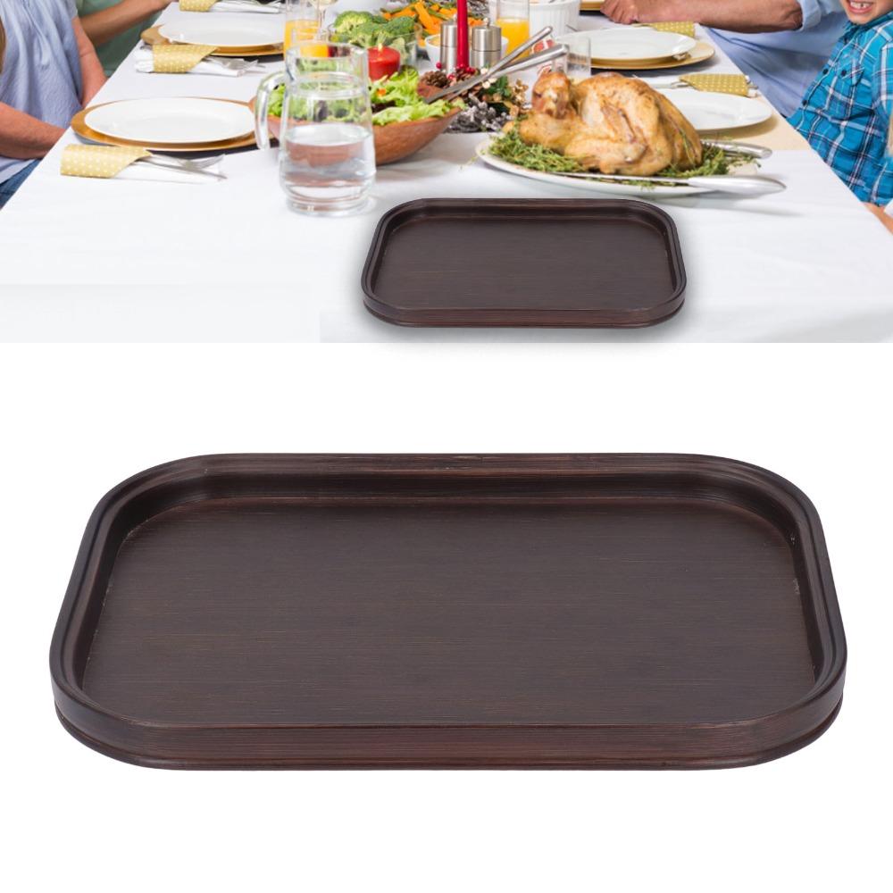 Rectangle Shape Bamboo Serving Tray 13.4 X 9.1 X 1in Bamboo Decorative Tray Fruit Tray Home Decor