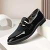 Modische Herren Freizeitschuhe aus Leder für Partys und Hochzeiten, modische Patchwork-Loafer, Mokassins für Herren, Slip-on, leichte, bequeme Fahrschuhe