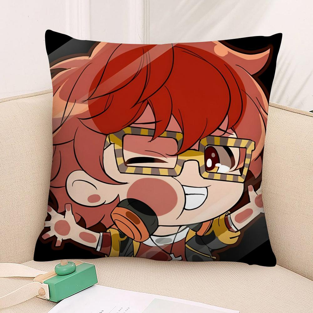 M-Mystic Messenger 707 Pillow Case 3D Print Polyester Fiber 45*45 cm Home Sofa Throw Pillow Cover Decoration Festival Gift