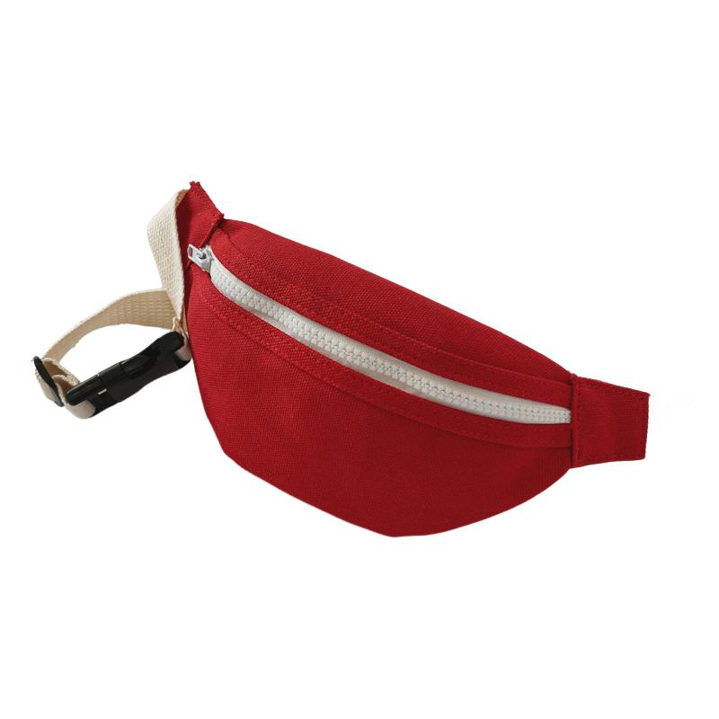 

Kids Waist Bag Lightweight Polyester School Outdoor Travel Bag with Adjustable Strap Crossbody Chest Pack for Boys and Girls красный