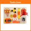 Wooden Box Music Fingertip Gyro Safety Buckle Game Board Children Puzzle Toy