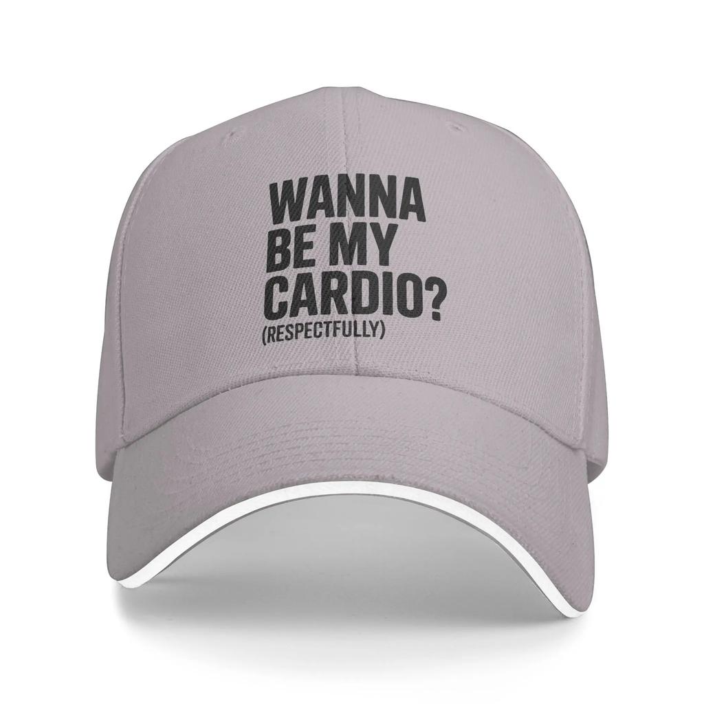 Wanna Be My Cardio Respectfully Baseball Cap Unisex Adult Print Trucker Hat Summer Yk Retro Outdoor Gym Adjustable Snapback Cap