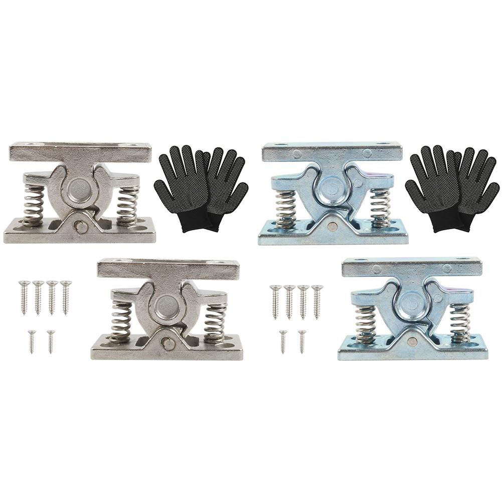 Heavy Zinc Alloy RV Door Holder 2 Pieces for Trailers Boats Garage Doors with Double Ball Design and Pre Drilled Holes