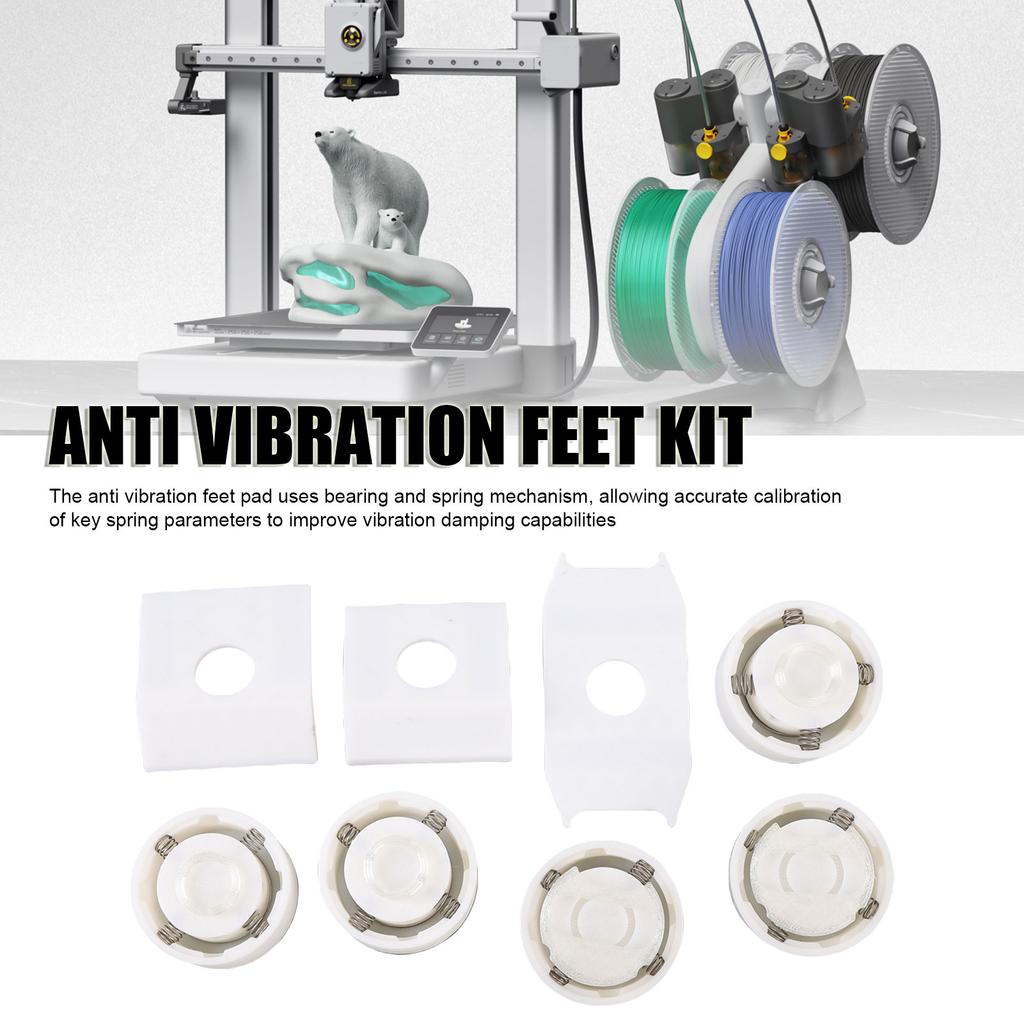 3D Printer Non Slip Pads Anti Vibration Feet Pads Fit for A1 3D Printer Spring Damping Non Slip Rubber Pad Kit