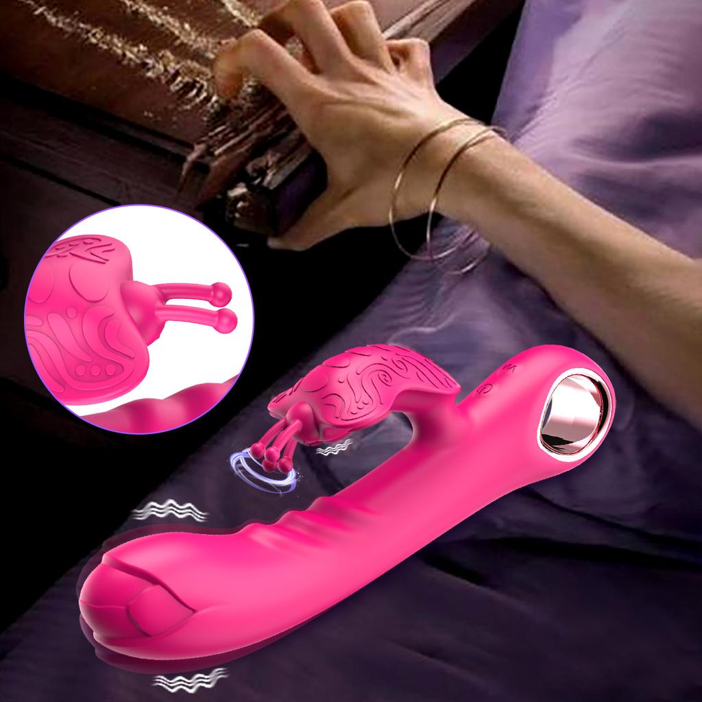Rose Vibrator Butterfly Vibrating Sex Product Dildo Vagina Massage Wand Clitoris Stimulator Sex Toy Butterfly AV Stick Sexy Rose