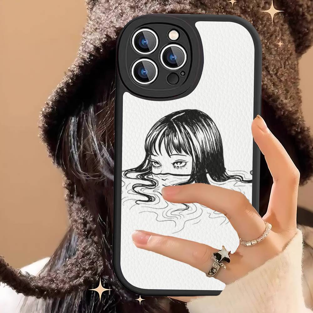 Junji Itos Tomies Leather Phone Case For Iphone 16 15 14 Plus 13 12 11 Pro Max Case