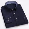 New In Shirt Plus Size 7XL Long-sleeve Shirts for Men 100%cotton Oxford Slim Fit Formal Plain Shirt Fashion Korean Plaid Clothes