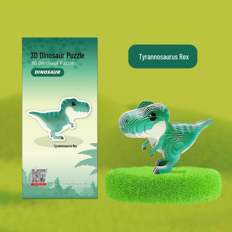 Dinosaur Egg 3D Puzzle Toy - Educational, DIY, Handmade Paper Assembly for Toddlers
