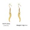 Lucky Red Enamel Italian Horn Dangle Earrings for Women Girls Stainless Steel Drop Earrings Jewelry Birthday Gift 2026 New