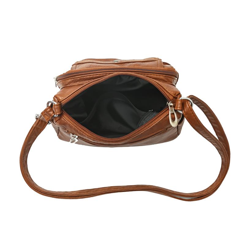 PU moteriškas daugiašaknis rankinis krepšys didelės talpos mamos krepšys vintažinis krepšys per petį