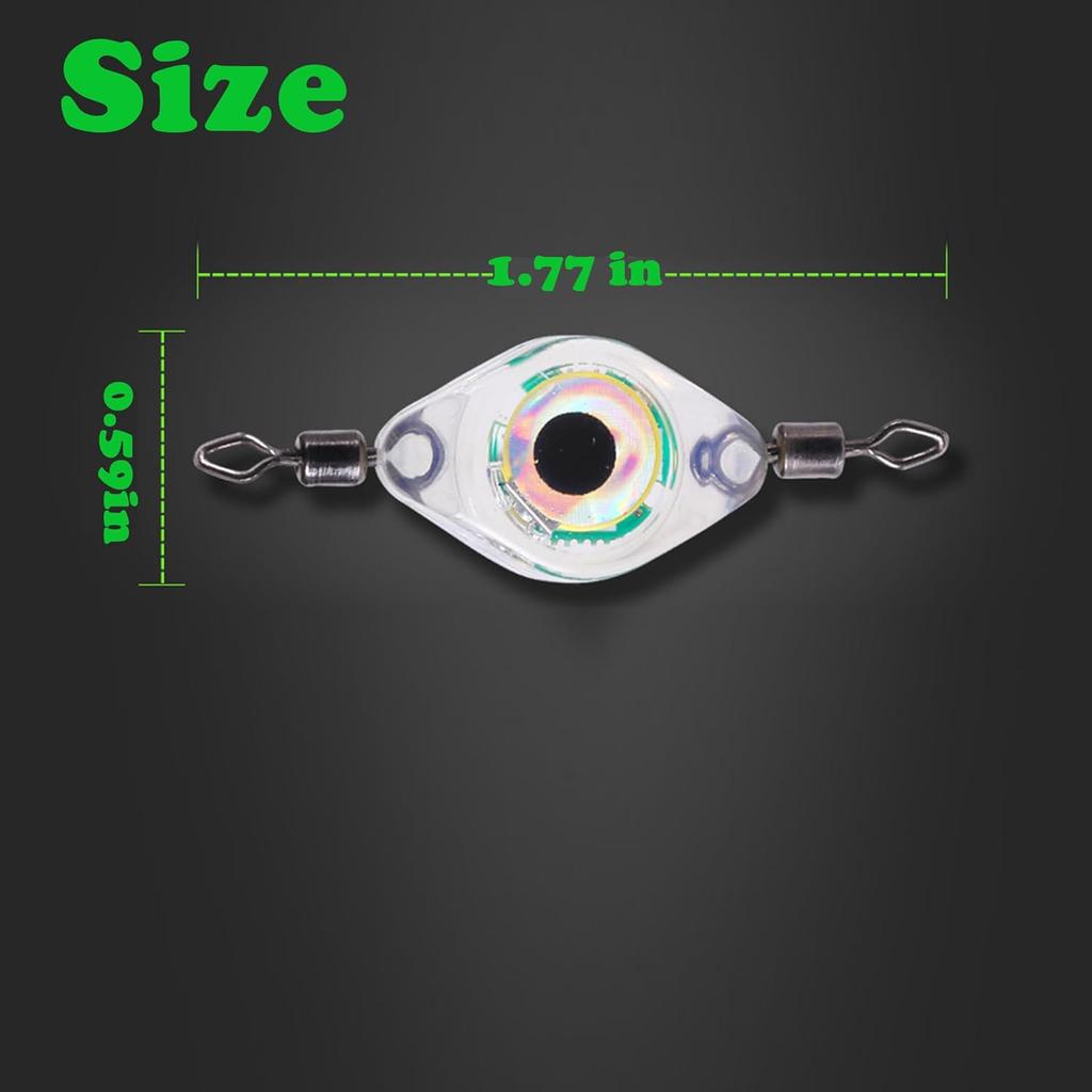 Fishing Lure Light Deep Drop Underwater Green Fishing Light for at Night, Water-Triggered Designed Bait Light,Attractive Light Saltwater Freshwater