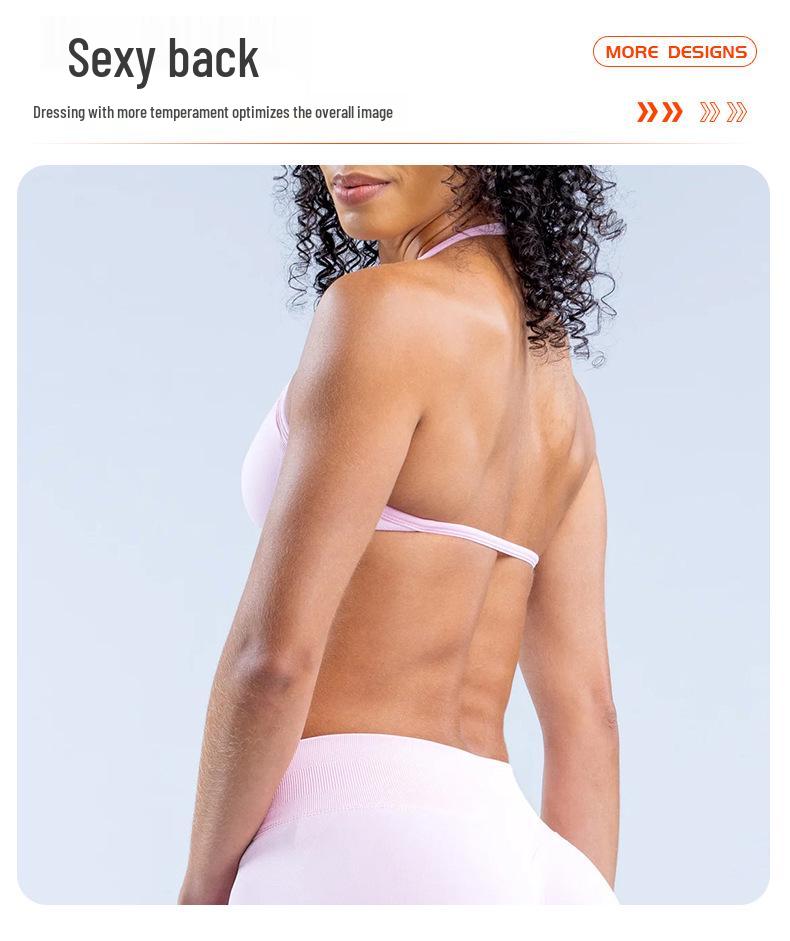 Reggiseno Sportivo Senza Ferretto in Nylon Opaco Altamente Elastico ad Asciugatura Rapida per Corsa, Fitness e Yoga