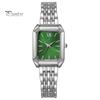 Ladies Watch Light Luxury Style Square Dial Steel Strap Embellishment for Office Party Date Night Women Fashion