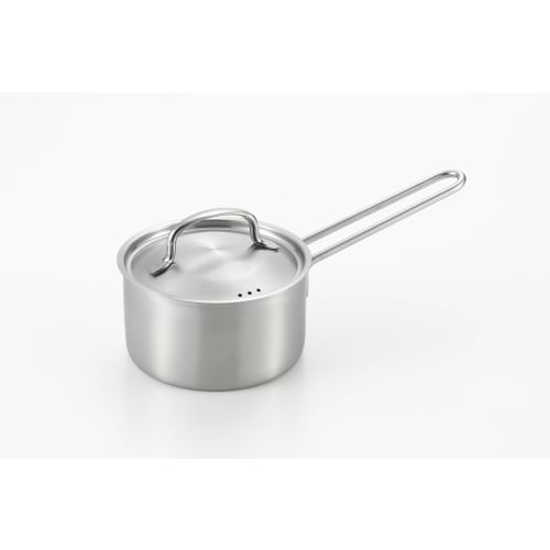 

Yoshikawa Stainless Steel Saucepan, 14cm, 1.2L, Induction and Direct Heat Compatible, Made in Japan, Tsubame-Sanjo, Gogi, Product Number: 4111303, YJ3