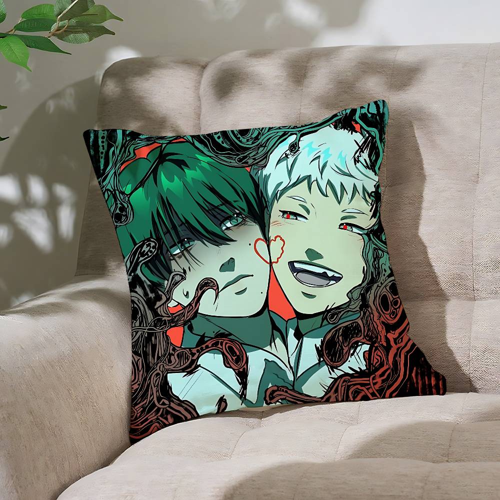 

Anime TThe Summer HHikaru Died Customizable Square Pillowcases Stylish And Soft Perfect For Beds Cars And Sofas 40x40 cm