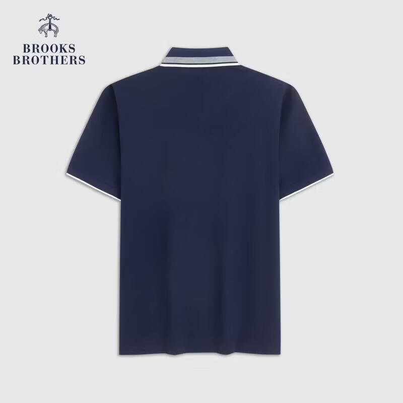 Brooks Brothers Men's Summer Color-Block Piped Polo Shirt