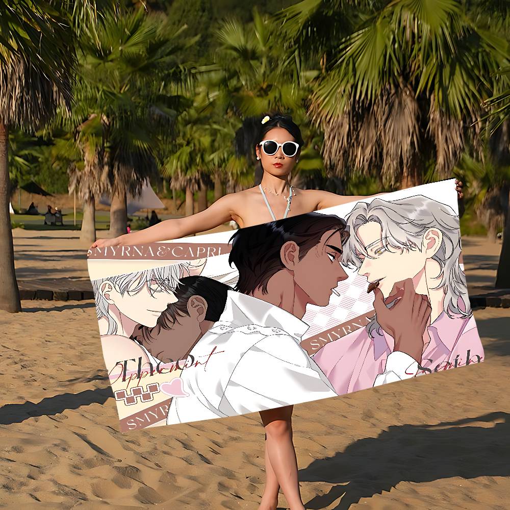 Smyrna und Capri bl Anime Große Mikrofaser Strandtücher Schnelltrocknendes Handtuch Sandstrandtücher Pooltuch für Reisen Schwimmbad Yoga