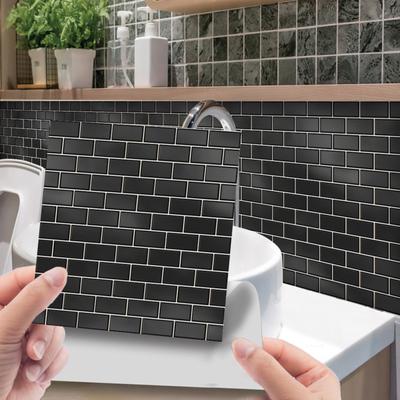 10 ks 3D samolepek na dlaždice Samolepicí vodotěsné nástěnné samolepky Kuchyň Koupelna Domácí dekorace