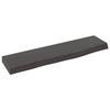 VidaXL Wall Shelf Dark Grey 40x10x2 Cm Solid Treated Oak Wood 363740