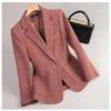 Jachetă Costum Lână cu Mânecă Lungă Femei Palton Toamnă Iarnă Blazer Lână Birou Femei Blazer Formal Îmbrăcăminte Exterioară Groasă