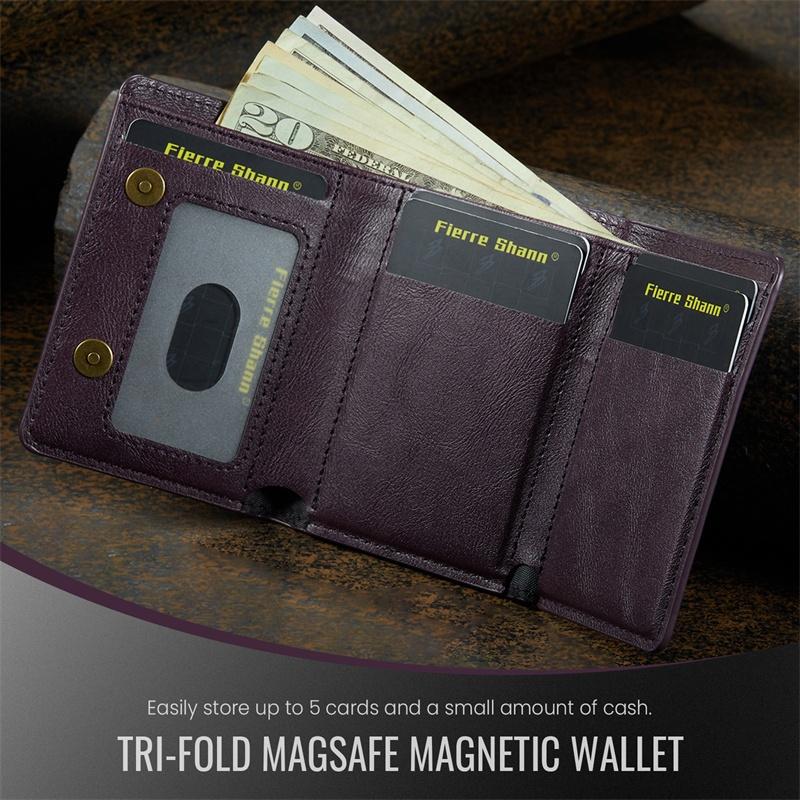 RFID Shielded Credit Card Wallet Magnetic Phone Case Faux Leather for Secure ID & Credit Card Storage, Men'S Gift, Phone Wallet