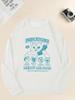 Men'S 1900 CAT CHAT Casual Round-Neck Sweatshirt with Cat Pattern  100% Cotton Printed Long-Sleeve Crew Neck Pullover