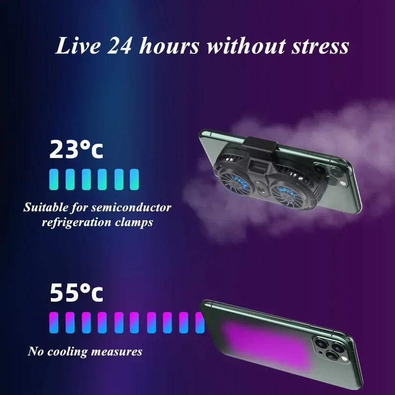 AH102 Celular Semicondutor Ventilador de Refrigeração Radiador para PUBG Live Game Cooler para IOS Android Gaming Accessorie Cool Heat Sink
