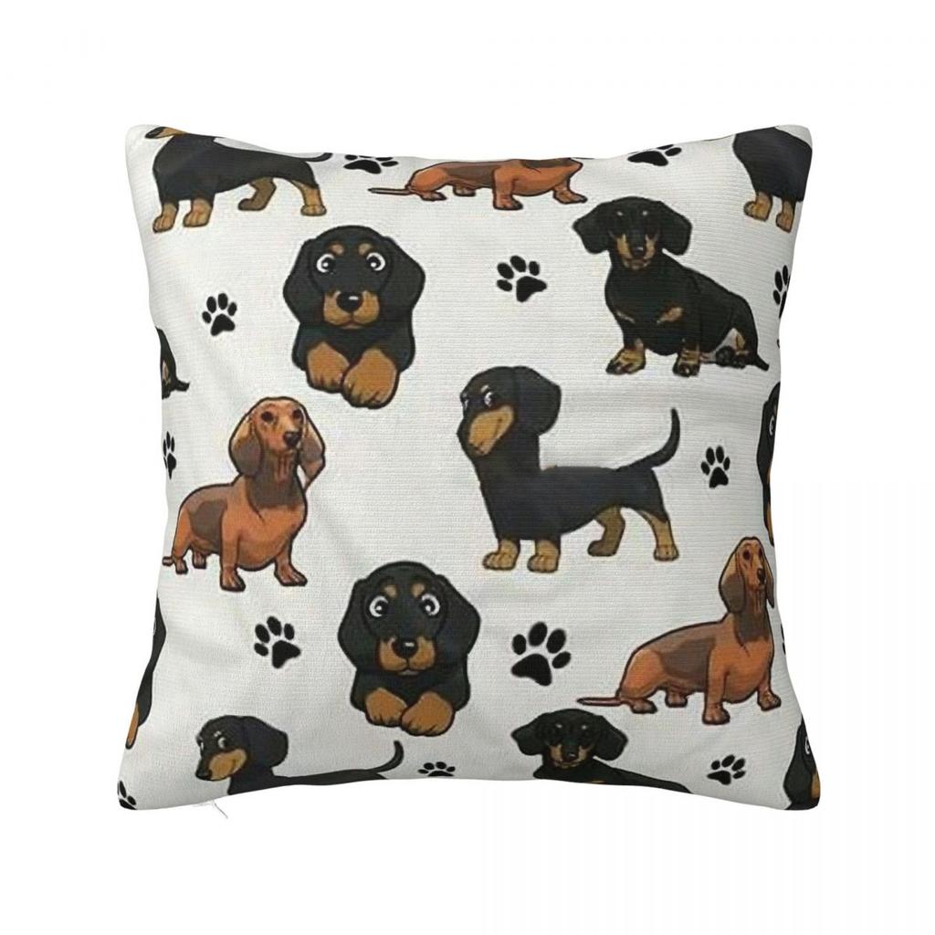 My Lovely Daschund Pillow Case Dachshund Wiener Sausage Doxie Dog Cushion Cover Awesome Zipper Decorative Pillowcover for Seat