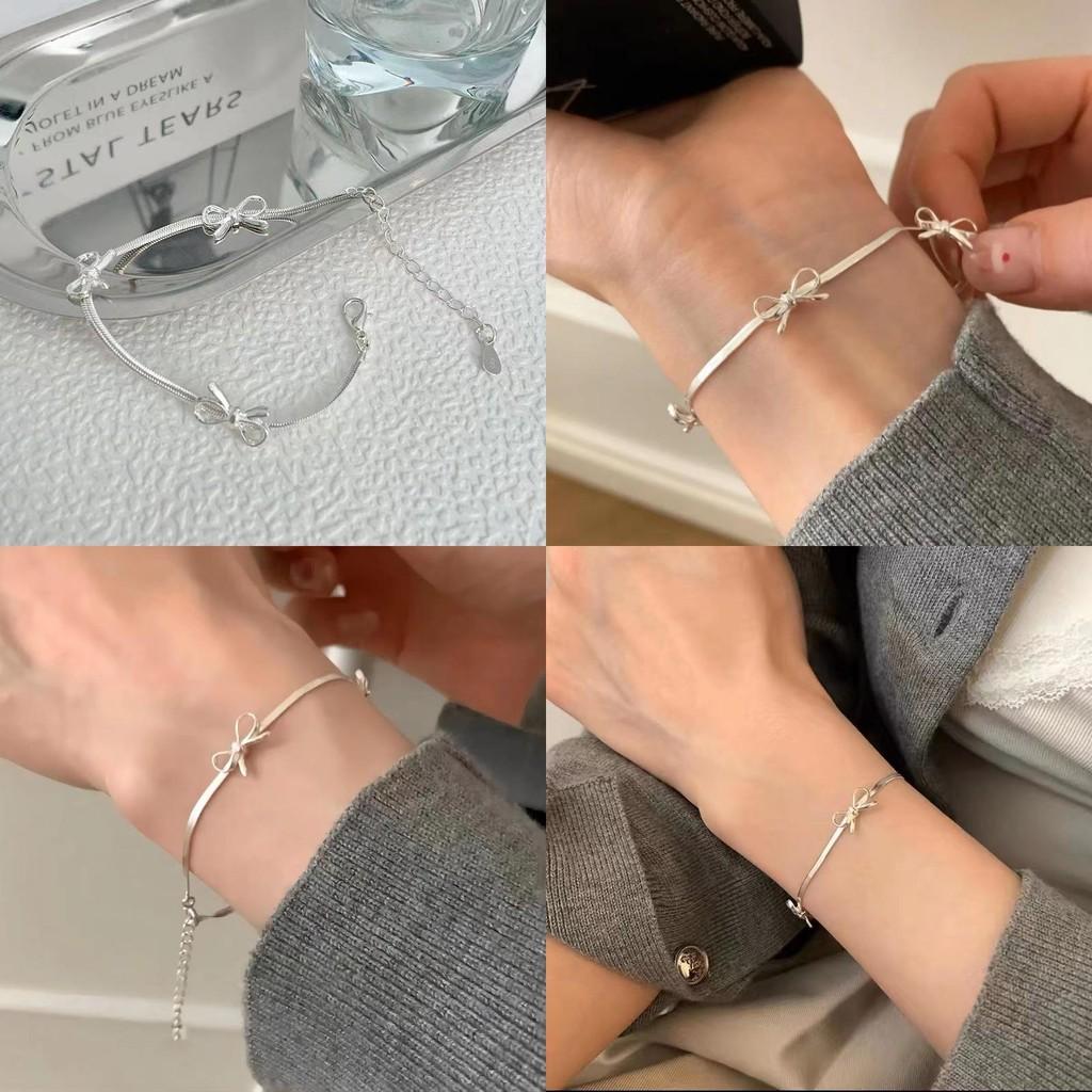 Chic Geometric Copper Butterfly Chain Bracelet Sophisticated Lightweight Jewelry For Women