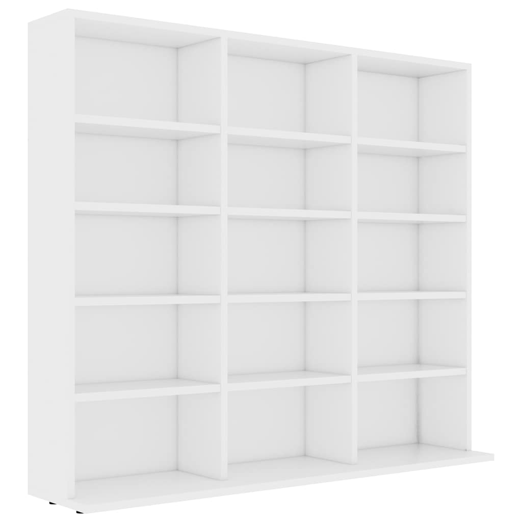 CD-Regal Weiß 100 x 23 x 89,5 cm Holzwerkstoff