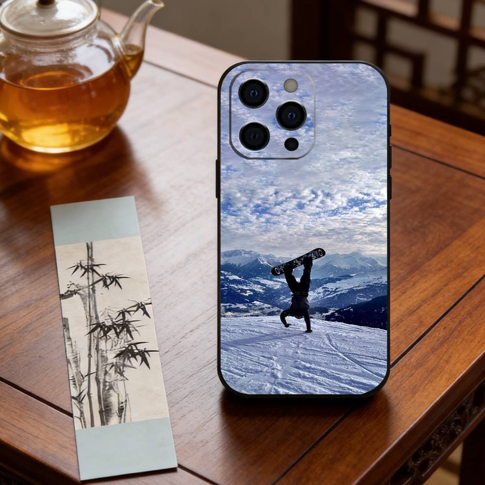 Skiing Snow Snowboard Ski Phone Case Silicone Soft For IPhone 17 16 15 14 13 12 11 X XR Plus Pro Max Plus