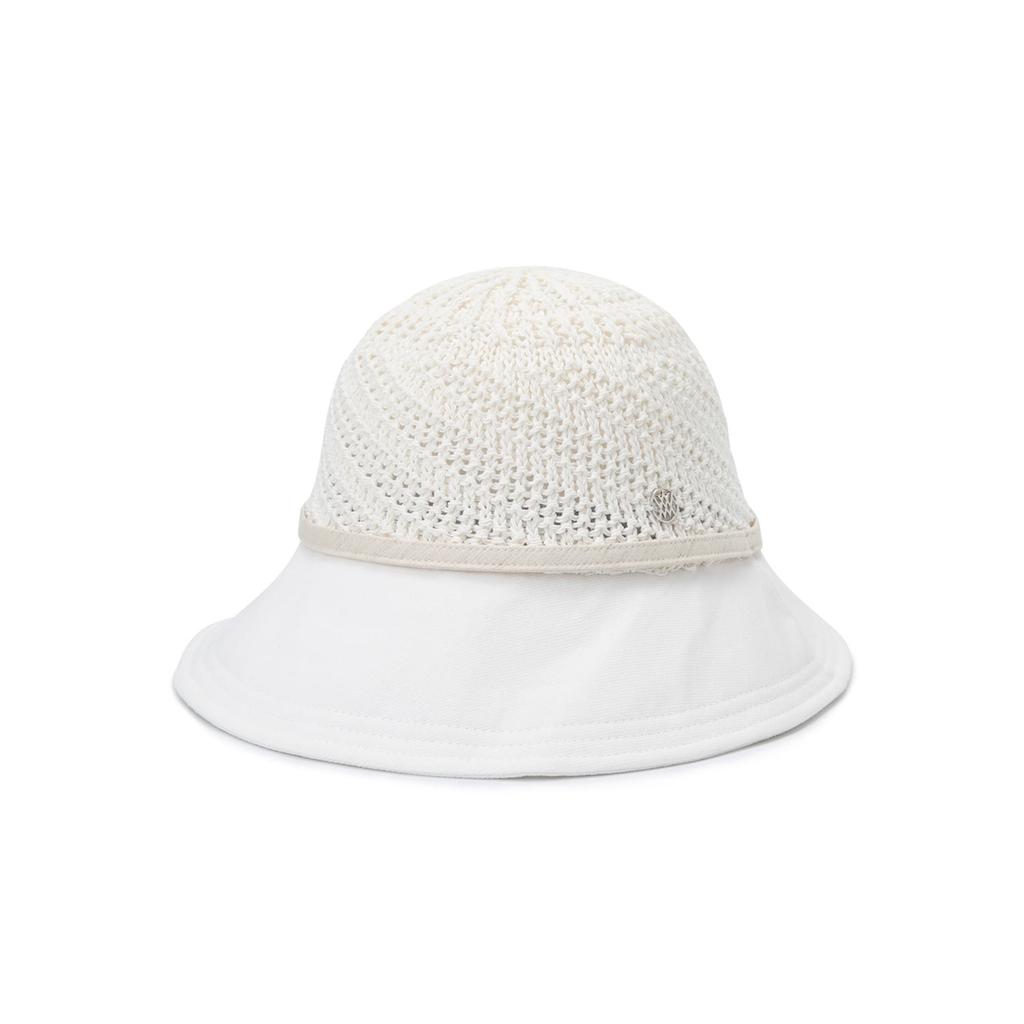 ANEW GOLF Women Raffia Mix Bucket Hat_Wh