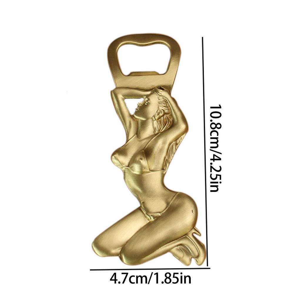 Luxuriöser Messing-Frauen-Silhouetten-Öffner Bieröffner Zubehör Ideales Geburtstags- oder Weihnachtsgeschenk für Männer und Frauen