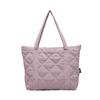Borsa a tracolla casual da donna in piuma borsa a tote invernale a rombi