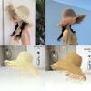 Hat Versatile Style Straw Woven Tassel Brimmed Womens Sunshade Hatscaps