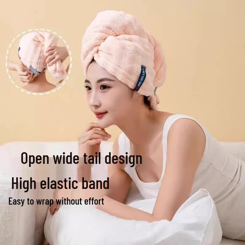 Nowy przyjazd: Super chłonny szybkoschnący czepek-ręcznik do włosów dla kobiet - Bardzo gruby, jednoczęściowy