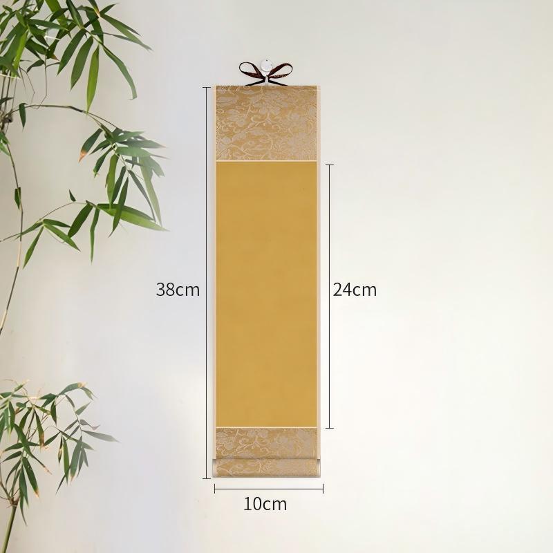 

Chinese Style Self-made Gifts Blank Hanging Batik Scroll Painting Drawing Paper Mini Batik Trumpet Scroll Gilded Rice Paper