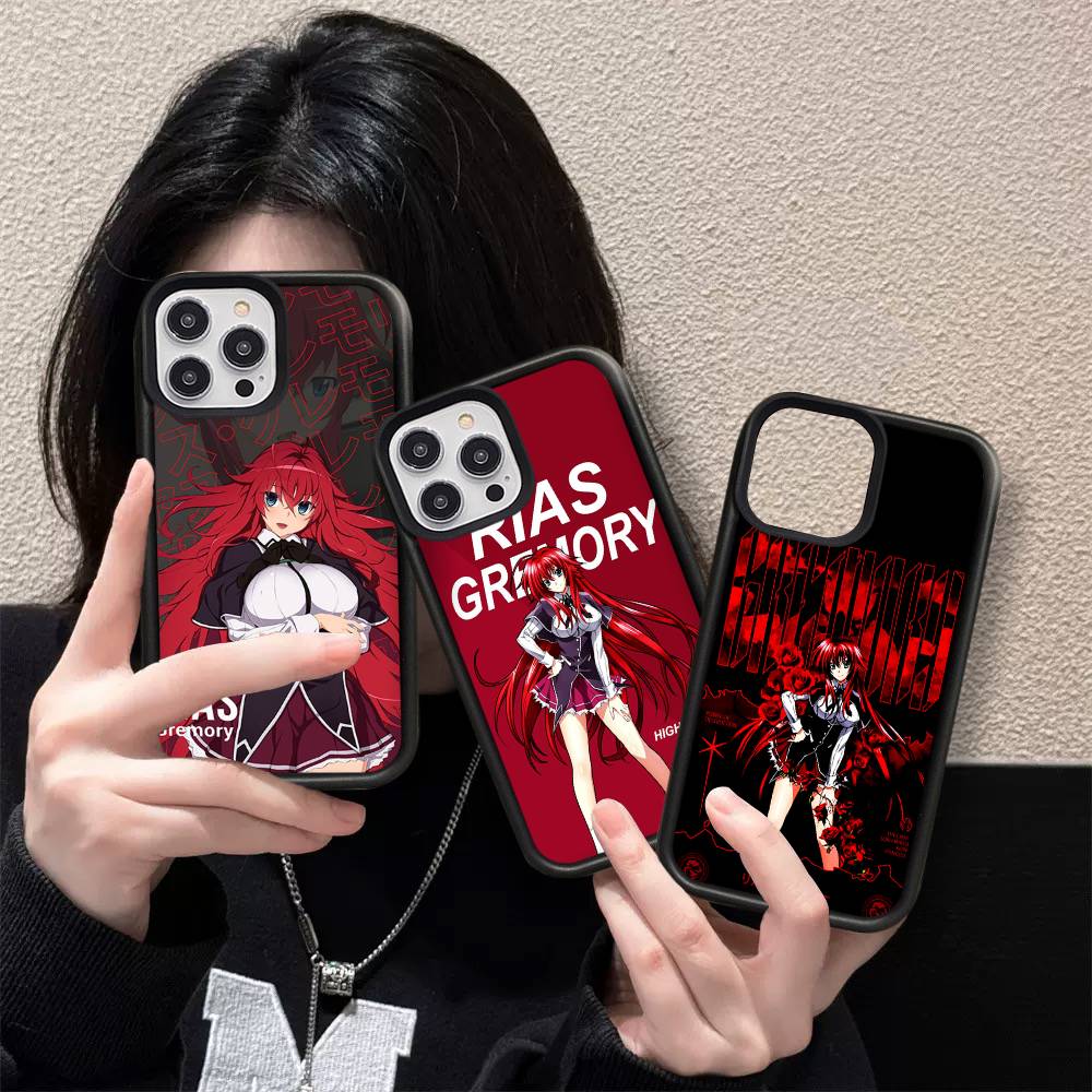 DXD Rias Gremory Mobile Cell PC+TPU Phone Case For iPhone 17 16 15 14 PRO MAX 11 12 13 PLUS MINI Cover