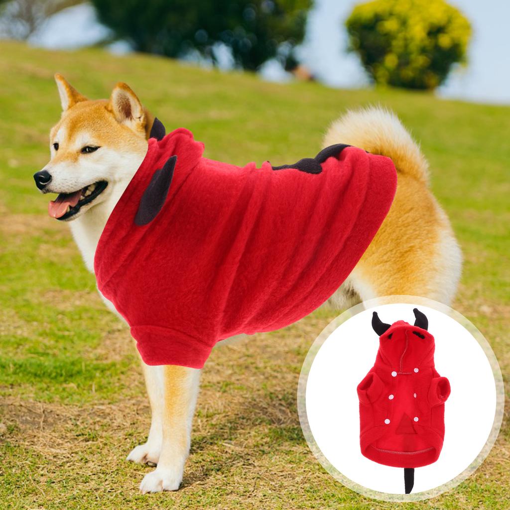 Pet Devil Transformation Costume Halloween Stereoscopic Clothes Adorable Stylish Design Easy to Put on Comfortable for Small