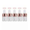 5 pezzi 1ml 2ml 3ml 5ml Flaconcini Contagocce in Vetro Trasparente Mini Piccoli con Contagocce a Occhio in Vetro per Oli Essenziali Campioni Viaggio