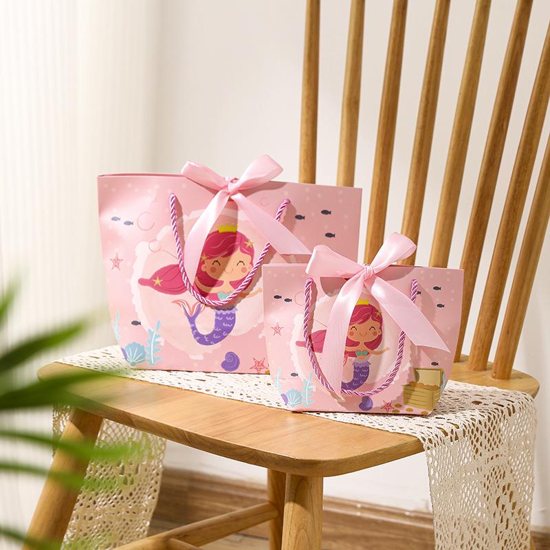 High-End Handheld Paper Gift Bag for Mooncakes - Mid-Autumn Festival Souvenir