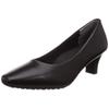 Lady Worker Wide Fit Equivalent 55cm Heel Square Toe Plain Pumps LO-17080 Women's LO-17080 Black