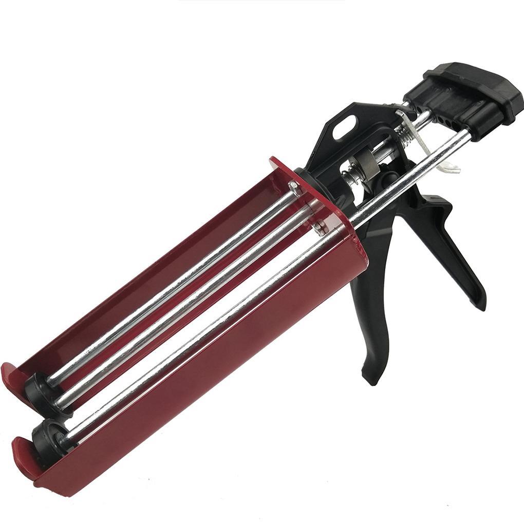 Manual Dual Cartridge Caulking Gun Two-Component Caulking Gun Iron Adhesive Applicator Gun for Epoxy Acrylic Polyurethane
