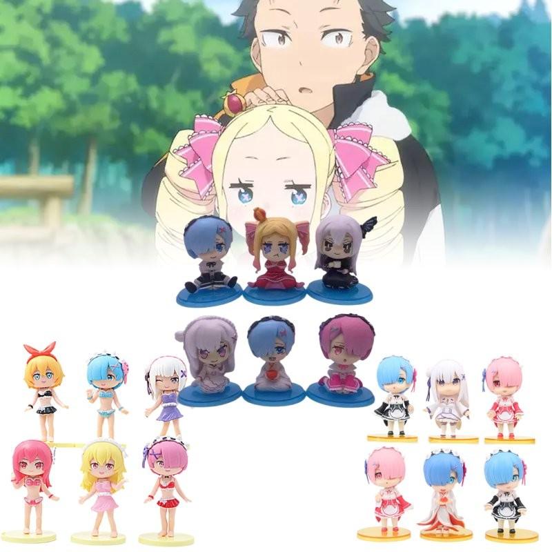 Collectible Q Version Rem And Ram Figures From Rezero Stunning Anime Dolls Set