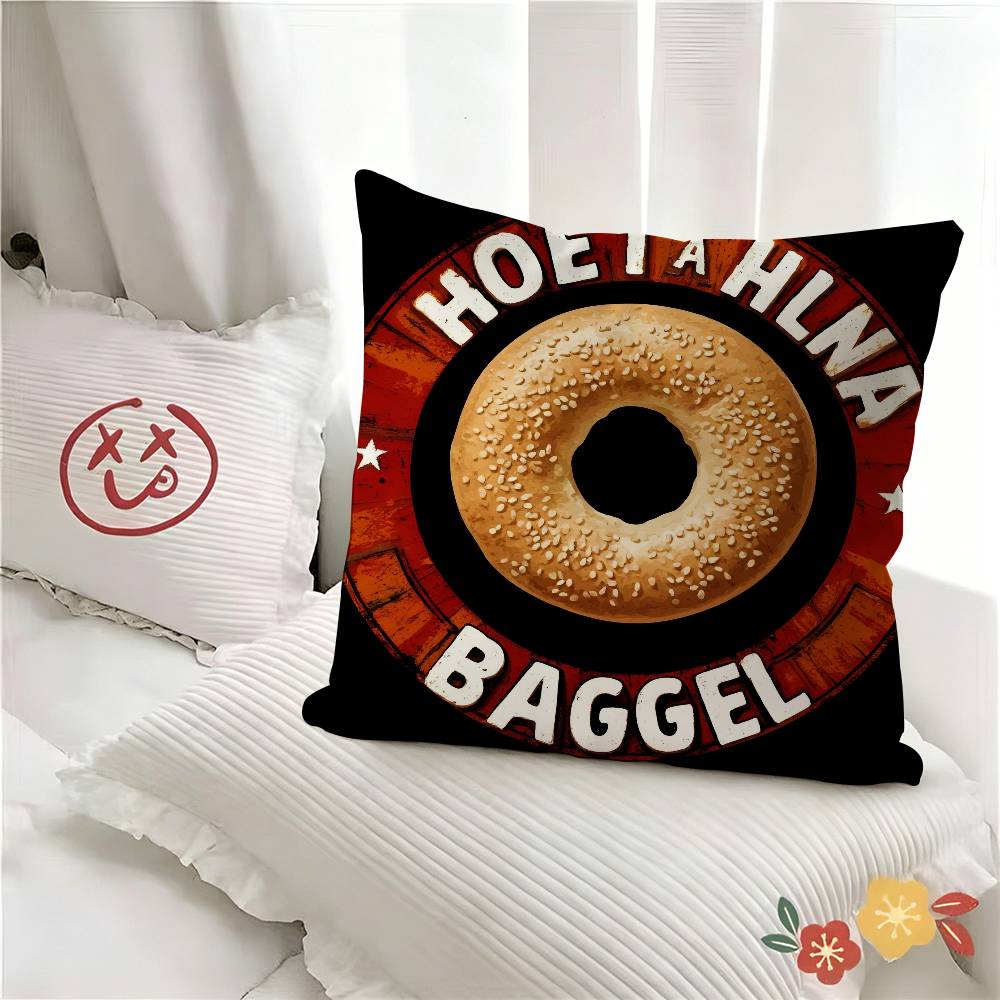 pc Rock Band Hole Pillow Case Fashion Square Pillowcase Bedroom Sofa Room Ins Decoration Leisure
