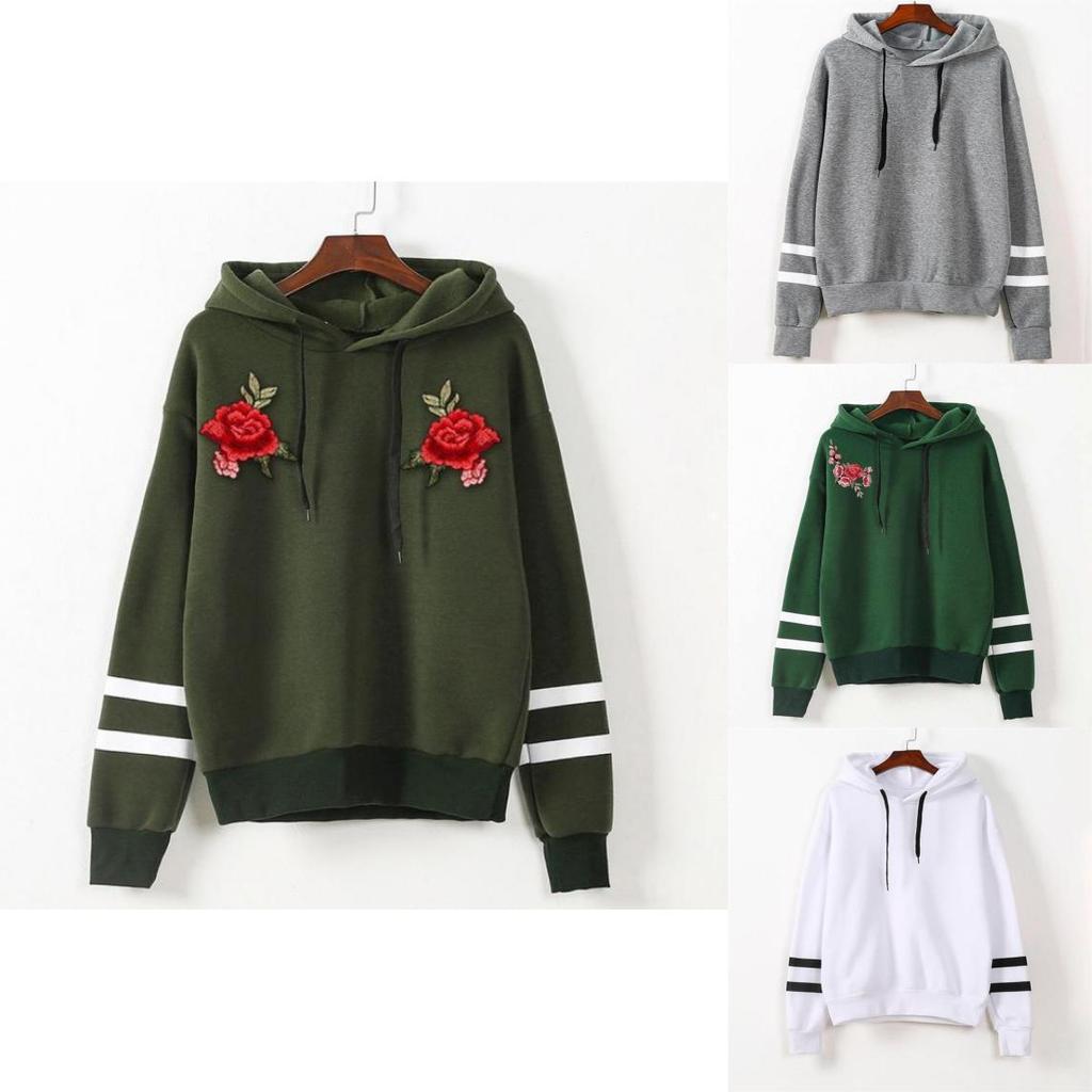 Kapuzenpullover Langarm Damen Sweatshirt Hoodie Sweatjacke Pullover Hoody Kapuze