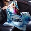 1pc Flannel Frozen Elsa and Anna Snowflake Throw Blanket - Great for bedding, sofa cover, gift, home