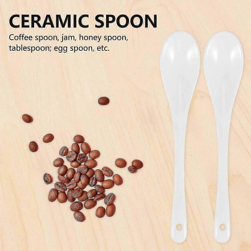 Set Of 5 Ceramic Spoon Teaspoon Spoon Jam Honey