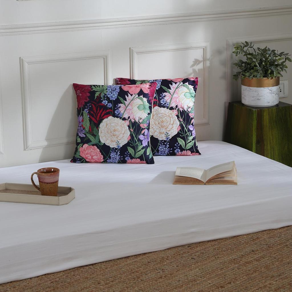 KOKO MAISON INC Wild Beauty Polystain Kissenbezug (2er-Pack) | Klappenverschluss | Digitaldruck